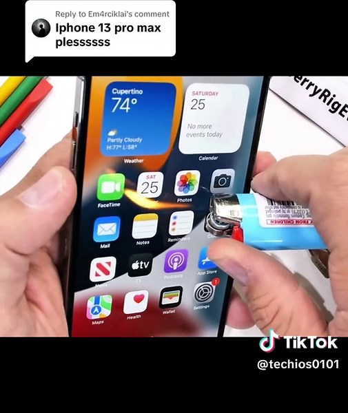 Replying to @Em4rciklai IPhone 13 Pro Max Durability Test☠️#iphone13promax #durabilitytest #bendtest #foryou #foryoupage