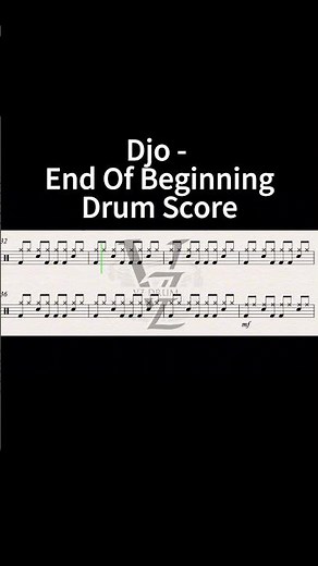 [Drum Score] Djo - End Of Beginning [ Drum Sheet Music Play Along ] #drumscore