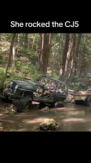 She was raised on Wheelin the CJ5 on the trails and off-roading all her life. #jeeplife #jeepadventures #jeeplife #jeeper #jeepfamily #4x4 #offroad #cj5 #wheelin