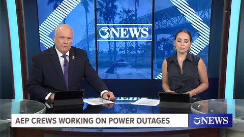 AEP Crews working on power outages