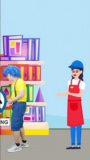 Grocery Store Adventure | Good Habits | Safety Rules | Kids cartoons #shorts #education #animation