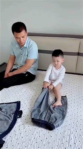 When Chintu Tries to Get Ready for School 🤯 Dad Couldn’t Stop Laughing at the Ending 😂👖 #Shorts