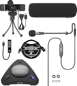 Amazon.com: Antlion Audio ModMic USB Attachable Noise-Cancelling Microphone with Mute Switch Bundle with Blucoil 1080p USB Webcam, USB Conference Speakerphone, USB-A Mini Hub, and 3' USB Extension Cable : מוצרי חשמל