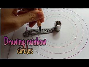 Drawing rainbow circles|| using an innovative compass design "Magcon"