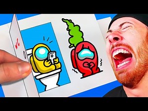 CRAZIEST AMONG US ART VIDEOS EVER! (GARRY REACTION!)