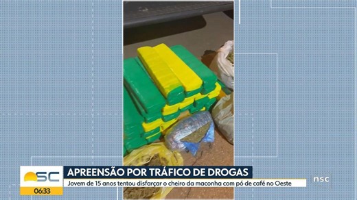 Adolescente apreendida por tráfico tentou usar pó de café para disfarçar cheiro de droga