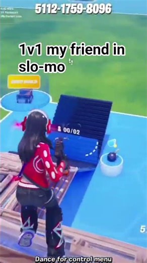 1v1 my friend in slow mo #fortnite