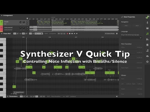 Synthesizer V Quick Tip - Controlling Note Inflection with Breaths/Silence