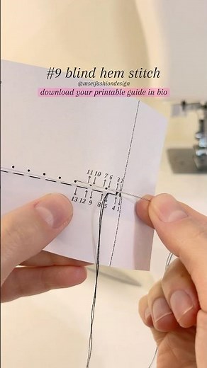 How to sew #9 blind hem stitch - 10 stitches you need to know #sewing #handstitch