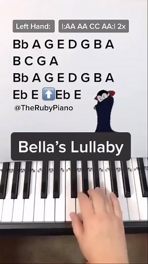 Bella’s Lullaby Piano Tutorial 🧛🏻‍♂️#piano #pianotutorial #bellaslullaby #twighlight