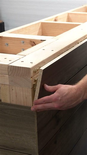 Adhesive + Brad Nails = Perfect Shiplap #woodworking #tutorial #shorts