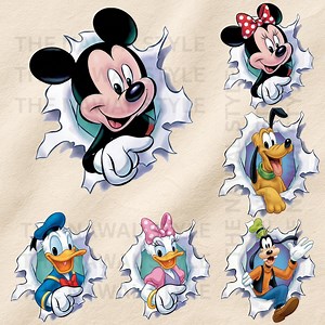 Retro Maus und Freunde Bundle PNG | Familienferien Sublimationsdesign | Sofort Download - Etsy.de