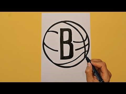 How to draw Brooklyn Nets Logo - NBA team series