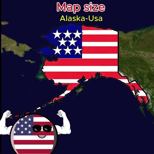 Map size and real p3 #countryballs #map #flag