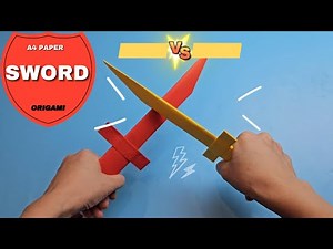 How to Make a Simple Origami Sword with A4 Paper