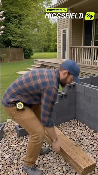 Broken Porch Stairs Rebuilt Into a Safe Cinderblock Upgrade 🔨 #DIY #HomeRepair