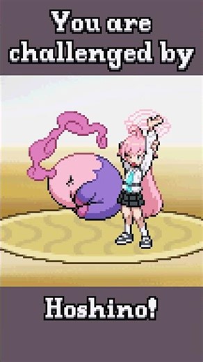 How I drew Hoshino as a PKM Trainer #pixelart #aseprite #pokemon #bluearchive #animation #tutorial
