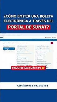 🧾 Emprendedor ¿Aún no sabes cómo emitir una boleta electrónica desde el portal de SUNAT? 😰