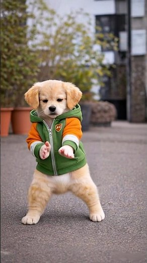 Dog Dancing to Music Music (AI-Generated Video) #music