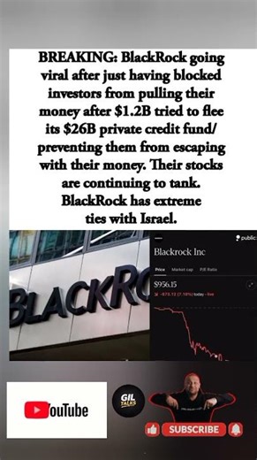 📉💰 BLACKROCK FREEZES $1.2B WITHDRAWALS — GLOBAL INVESTOR PANIC AS STOCK FALLS 7%.#shorts"