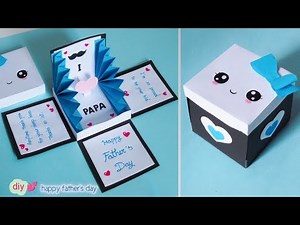 How to make Explosion Box 🎁 | Father's Day Pop up card | DIY Father's Day Gift Box | Paper Crafts