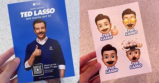 Apple handing out Ted Lasso stickers at retail stores ahead of new season - 9to5Mac