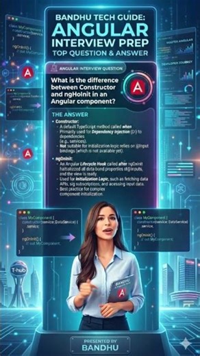 ???? what's the difference between constructor and ngOnInit 🤔 #angular #codelife #today #editing#web