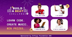 Love music 🎶? Learn how to code your own beats and win prizes, even a call with Grammy Award-winning singer/songwriter Ciara! We’ve teamed with GoldieBlox and Infosys Foundation USA on the #BuildABeatChallenge launching TODAY! Learn more and get started NOW! http://wearebgc.org/buildabeatchallenge #buildabeat #blackgirlscode #goldieblox #InfyPathfinders | Black Girls Code