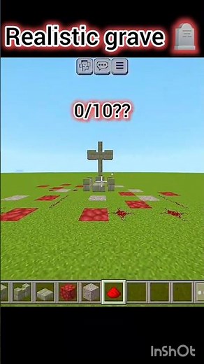 HOW TO MAKE A realistic grave in Minecraft 🪦 #shorts