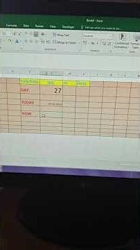 ✅ Excel DAY, TODAY(), NOW() Trick — Ek Click Me Date & Time Auto Update! (Super Fast Excel Tips)