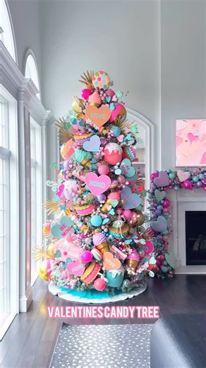 SAMI RICCIOLI | Valentines Candy Tree 💕💘 This was an easy way to transition a candyland Christmas tree theme to Valentines Day! Should I do another pastel... | Instagram