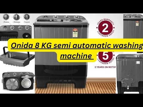 Onida 8 Kg semi automatic washing machine top load 👍full review & how to use full demo 👍