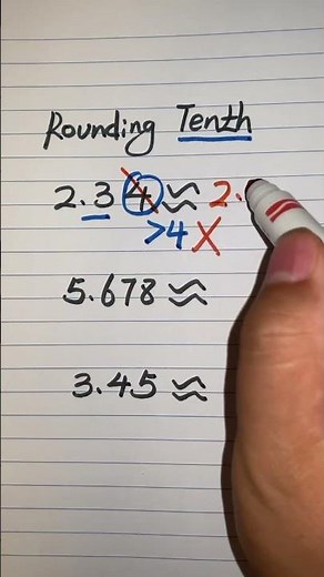Rounding decimals | Round to the nearest tenth #rounding #shorts