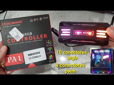 Controladora coolmoon argb 5v ( unboxing, instalação e efeitos rgb ) A melhor controladora argb
