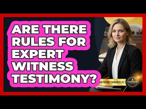 Are There Rules for Expert Witness Testimony?