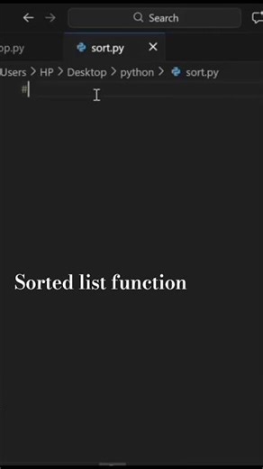 Sorting lists in Python is easy.#python #learnpython​#coding #programming #programmingconcept