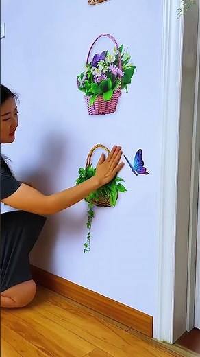 Mini Flower Basket Decorative Decals | Easy DIY Decorative Painting 🌸✨#diy