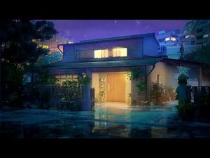 Sleep in an hour ​😴 | 💤 Cozy Anime House at Night with Light Rain – Relaxing Ambience