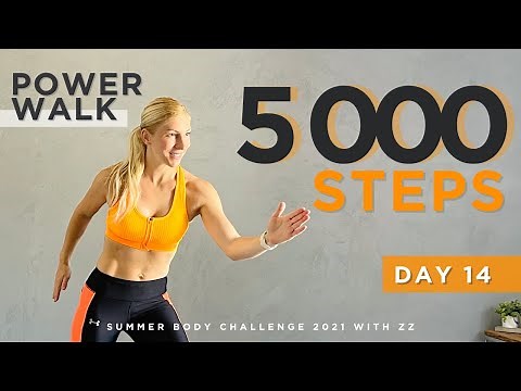 🔥5000 STEPS🔥 FAST POWER WALK | CALORIE KILLER WORKOUT - DAY 14 of Summer Body Challenge with ZZ