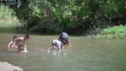 初心：农村孩子喜欢下河玩水，这是多少人的童年乐趣，场景太真实！