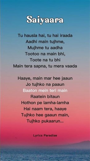 Shreya Ghoshal - Saiyaara (Reprise Version) (Lyrics) #songlyrics #saiyaarareprise #femaleversion