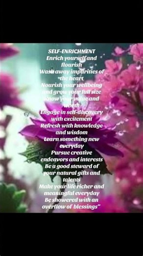 SELF-ENRICHMENT #feelgoodnow #createalifeyoulove