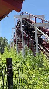 Off-ride Ninja At Six Flags Magic Mountain #rollercoaster #sixflagsmagicmountain #sixflags #ride