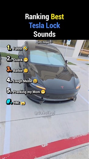 Ranking The BEST Tesla Lock Sounds #shortsviral