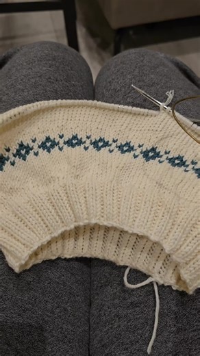 My First Sweater Knitting Journey: 1 Ball Completed