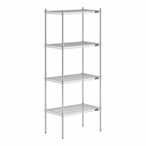 Lavex Pro 18" x 30" NSF Chrome Heavy-Duty 4-Shelf Kit with 74" Posts