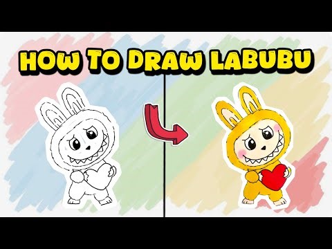 How to Draw Labubu Monster – Colorful Drawing with Colors