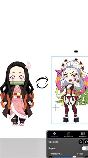 Colorswap Nezuko x Daki 🌸! #animeart