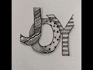 How to draw Christmas Zentangle - JOY