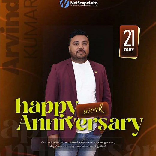 🎉 Happy Work Anniversary to Arvind Kumar Sir! 🎉
